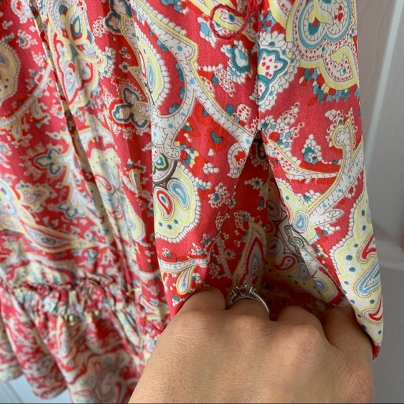 ZARA WOMAN 100% Silk Paisley Mini Dress - Picture 8 of 9